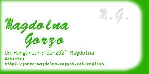 magdolna gorzo business card